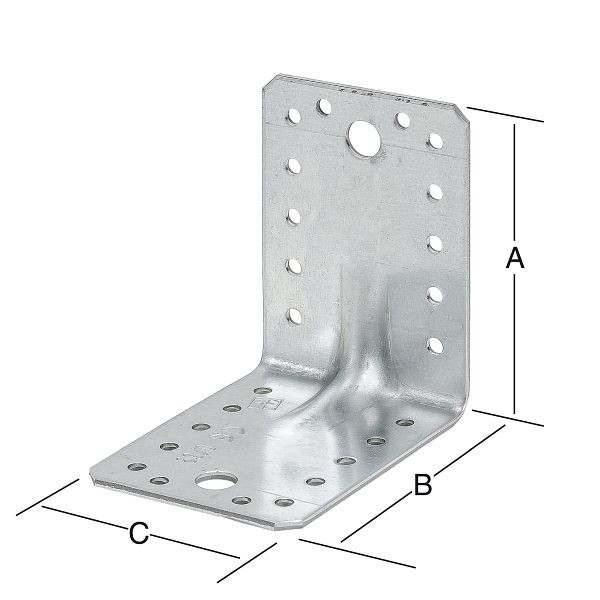 Vormann Schwerlast-Winkelverbinder 105 x 105 x 90 sendzimir verzinkt, VE: 10 Stück, 070933000G