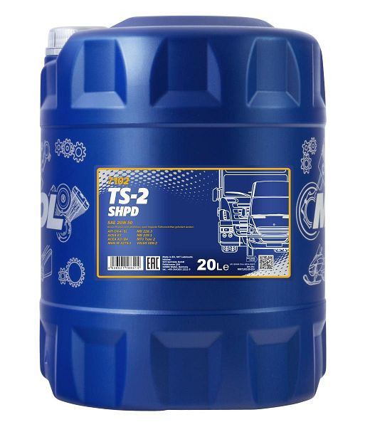 MANNOL Mehrbereichsöl 7102 TS-2 SHPD 20W-50, VE: 20 l, MN7102-20