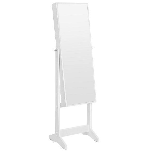 SONGMICS Schmuckschrank, Weiß, 151,5x41x36,5 cm, JJC69WT