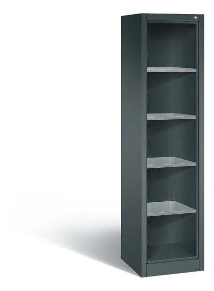 C+P Stahlregal mit Rückwand Acurado, H1950xB502xT500mm, Farbe: Anthrazit, 8901-02 S10012