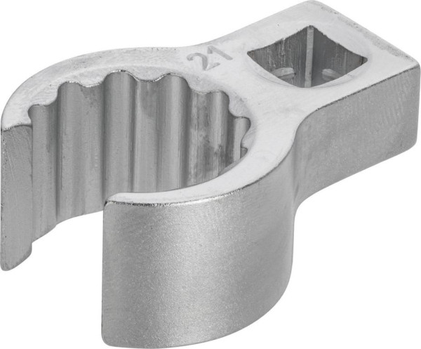 Hazet Ringschlüssel, Doppelsechskant, offen, Vierkant hohl 10 mm, Außen-Doppel-Sechskant Profil, 21 mm, Innenvierkant 10 = 3/8", 848Z-21