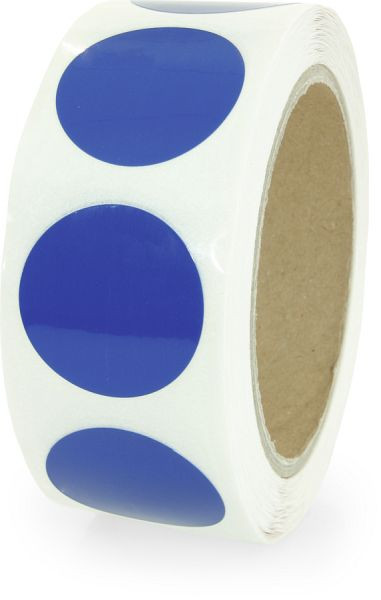 Moedel Markierungspunkte blanko, Polypropylenfolie, blau, Ø 35 mm, VE: 500 Stück/Rolle, 55667