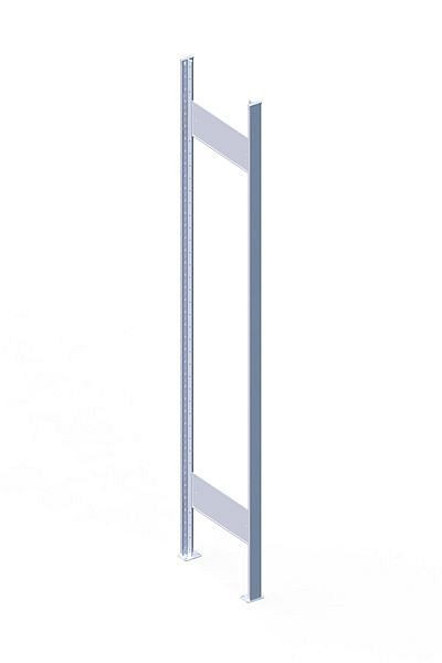 Meta S3 T1 N Steckrahmen 2000x400 mm, RAL 7035 Lichtgrau, für Steckregal CLIP, 200177612