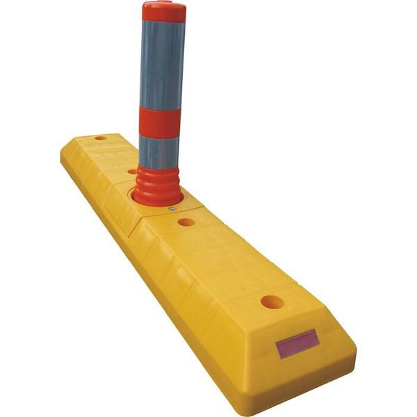 Stein HGS Leitschwelle -Alley- mit Absperrpfosten -Elasto Orange-, mit kleinen Absperrpfosten, -Elasto Orange-/ 465mm, 11762