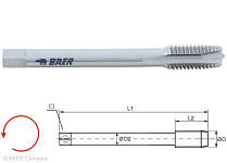 BAER HSSE Maschinengewindebohrer Form B - MF 12 x 1,5 - LINKS - DIN 374, 120402022
