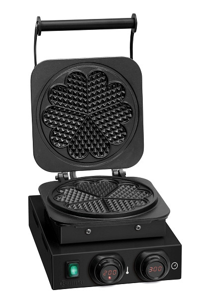 Bartscher Waffeleisen MDI 1HW211 S, Knebel mit Digital-Anzeige für Temperatur und Zeit, Memory-Funktion, 370284