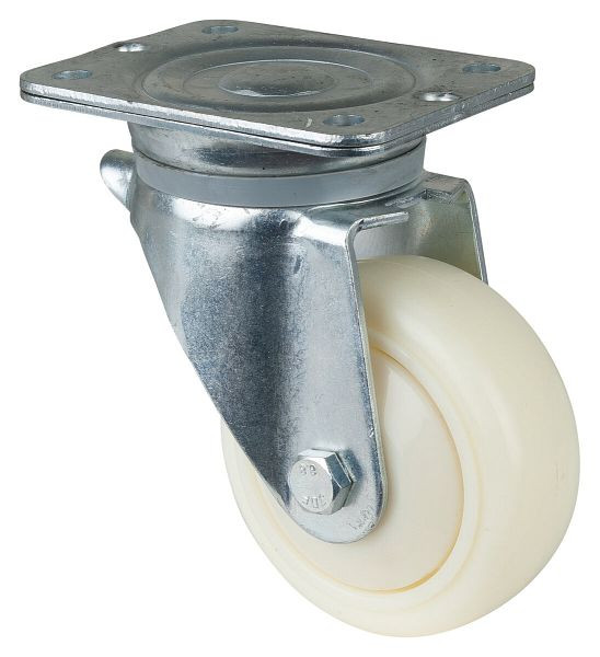 BS Rollen Schwerlastrolle, Rad-Breite 50 mm, Rad-Ø 125 mm, Tragfähigkeit 450 kg, Lauffläche/Radkörper Kunststoff ballig, Kugellager, N100.B15.128