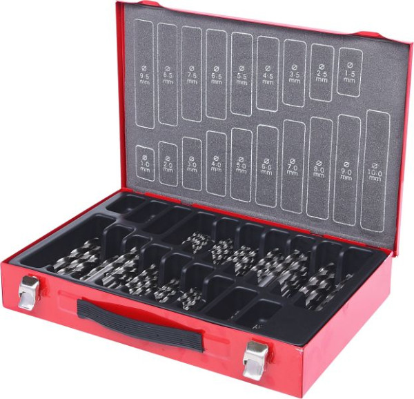 KS Tools HSS-G Spiralbohrer-Satz, 170-teilig, 1-10mm, 330.2640