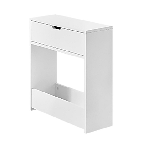 SoBuy Badunterschrank mit einer Schublade Weiß 55x20x60 cm, Rustikal, BZR48-W