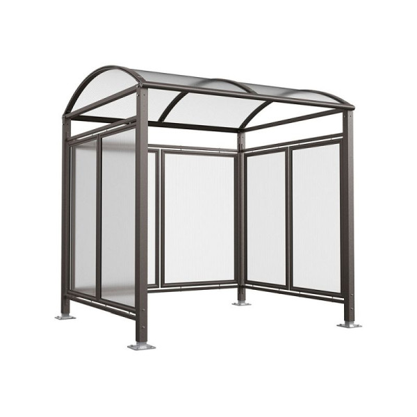 STEIN HGS PROCITY® Fahrradüberdachung Vierkantrohr „M” All-IN-ONE, Breite 2520 mm, Anthrazit Procity Grau, 78356.0009