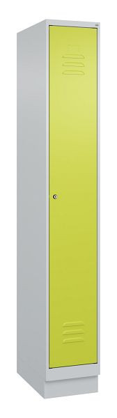 C+P Umkleidespind Classic PLUS, Sockel, 1950x300x500mm, 7035/0024, Zylinderschloss, 080020-10 S10025