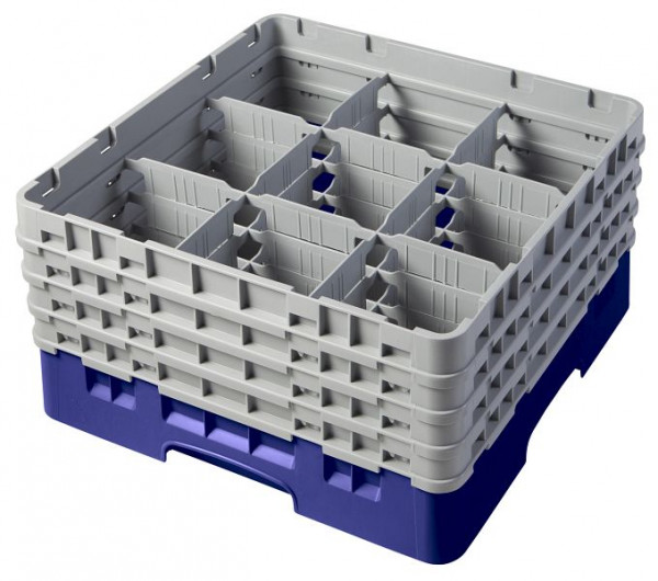 Cambro Spülkorb mit 9 Fächer Camrack® 21,5 cm Marineblau, 9S800186