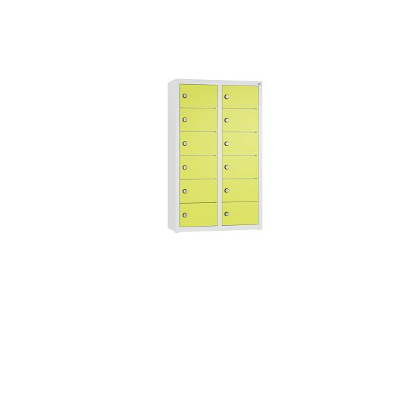 C+P Kleingefachschrank, 12 Fächer, H770xB460xT200 mm, Grau/Viridingrün, 80700-231 S10060