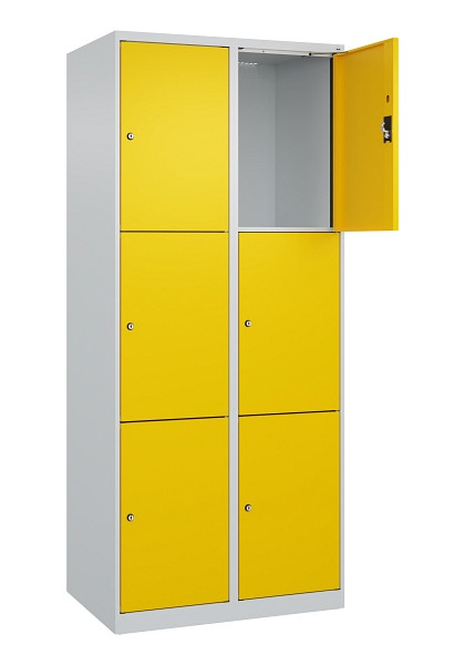 C+P Schließfachschrank Evolo PLUS, 6 Fächer, 1850x800x500mm, 7035/1023, 049000-223 S10001