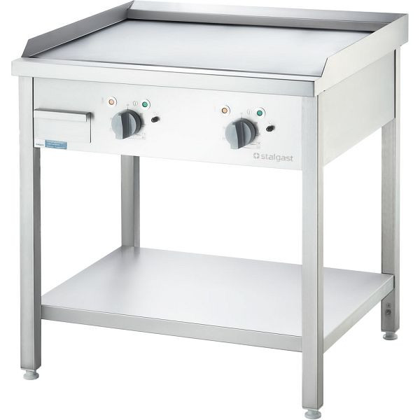 Stalgast Elektro-Griddleplatte als Standgerät - gerillt, Unterbau offen, 800 x 700 x 850 mm (BxTxH), FS100121S