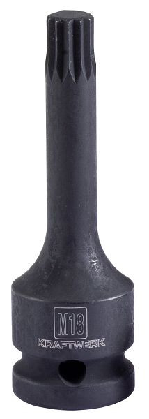 Kraftwerk 1/2" Schlag-Steckschlüssel-Einsatz Vielzahn XZN M18, 388018