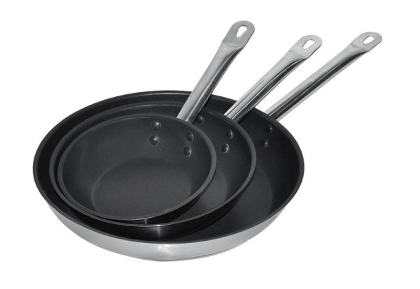 CombiSteel Bratpfanne Edelstahl Teflon Beschichtet Ø28 3,1L, Breite (mm): 280, 7501.0110
