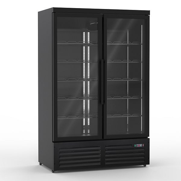 A&S Polarny Getränkekühlschrank 1250 Liter, schwarz, 1253 x 710 x 2030 mm, KS-1038-N