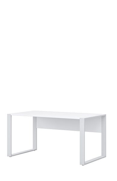 Röhr Schreibtisch B 150 cm x H 74 cm x T 80 cm, Weiß, mit Kufenfuß, mit integriertem Kabelmanagement, 859W041000