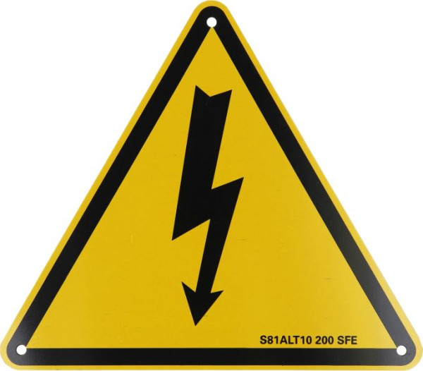 KS Tools Warnschild-Hybrid-Blitz, Aluminium, 200 mm, 117.0178