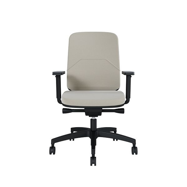 Bisley Bürodrehstuhl Bali, Gepolsterte Rückenlehne, Mit Armlehnen Kunststofffußkreuz, TN9811 chalk, BALIKLGTN9811