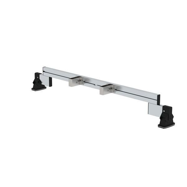 Munk Günzburger Steigtechnik Nachrüst-Traverse mit nivello®-Leiterschuh Breite 1,2 m mit Holmhöhe 85 mm, 30397