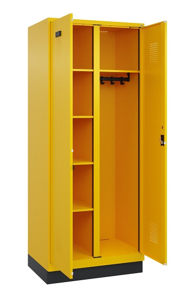 C+P Wäsche-/Garderobenspind Evolo PLUS, mit Sockel, 2 Abteile, 1950x800x500mm, 1, Zylinderschloss, 049620-22 S10049