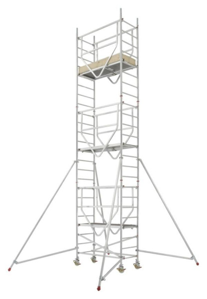 HYMER Fahrgerüst ADVANCED SAFE-T nach DIN EN 1004, Modul 1 + 2 + 3, Rahmenteilbreite 0,72 m, Bühnenlänge 1,58 m, Reichhöhe 7,25 m, 707007