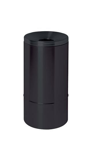 DENIOS Selbstlöschender Papierkorb, 50 Liter, Stahl, schwarz, 172-150