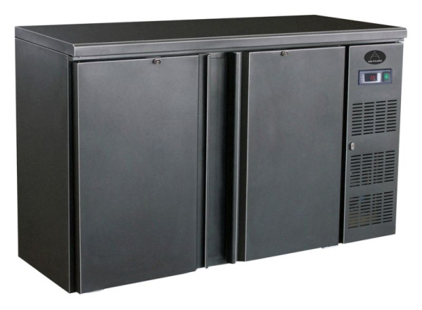 A&S Polarny Flaschenkühltisch, 350L, 2 Türen, schwarz, BBC210