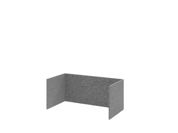 Hammerbacher FlexWall Filzeinschub 80 cm, 1 OH, grau, VFWF18/5