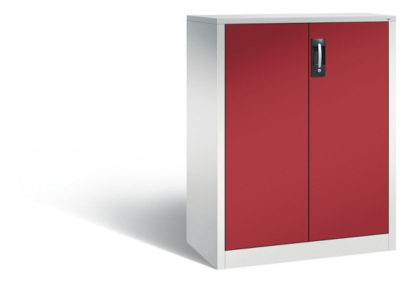 C+P Büro-Drehtürenschrank Acurado, H1200xB930xT500 mm, Grau/Rubinrot, 9287-1200 S10261