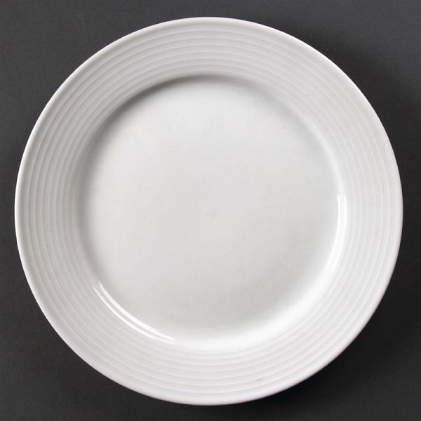 Olympia Linear Teller mit breitem Rand 25cm, VE: 12 Stück, U091