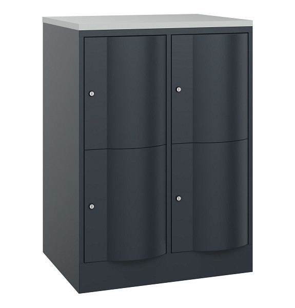 C+P XL-Schließfachschrank Resisto, H1077xB772xT640mm, 7016/7016, 8472-273 S10102