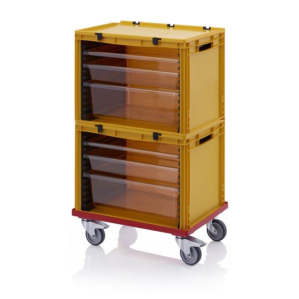 Auer Schubladenbehälter Komplettsystem, Ausstattung: 2 x Behälter bestückt mit: 2 x SB.H, 2 x W24-t, 2 x W84-t, 2 x W172-t, 1 x SB.RO, SB-S2+
