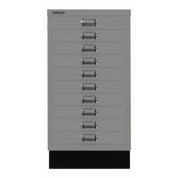 Bisley MultiDrawer™, Inkl. Sockel, DIN A3, 10 Schubladen, 649 slate, L29A310S649