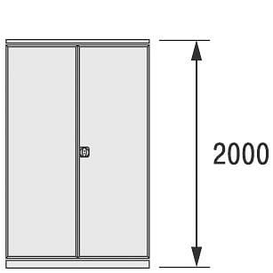 BITO Flügeltür 1300x2000 RAL7035 Set, 29951, 4250692942119
