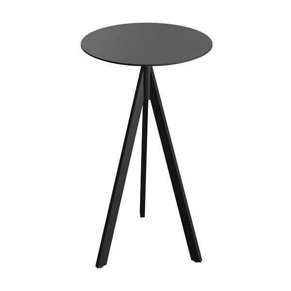 Feros Infinity Tripod Stehtisch Schwarz frame + Schwarz HPL Tischplatte Ø70 cm, 140041070