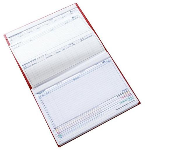 BOI PVC-Pflegedokumappe rot, professional-line, mit Reiterleiste, 9208-00334