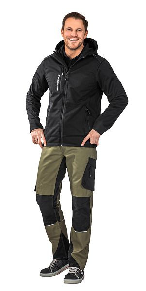 Planam Outdoor Hawk Softshelljacke, schwarz, Größe M, 3355048