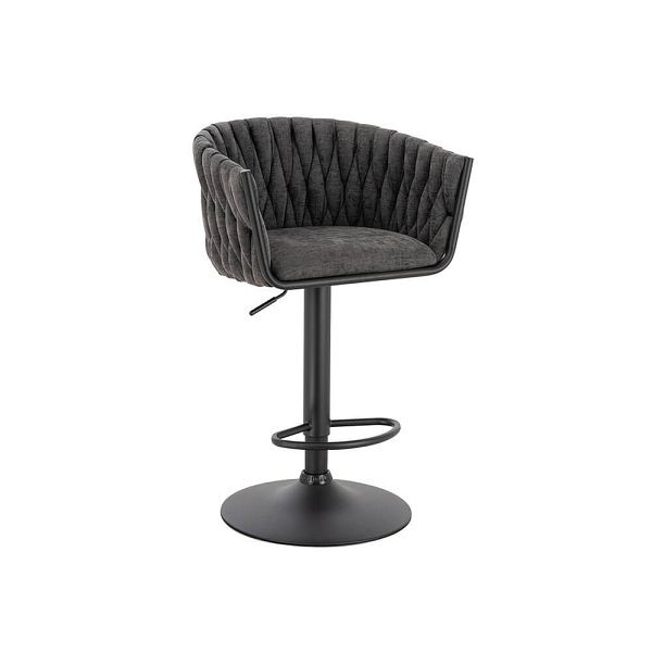 HOME DELUXE Barhocker gewebt SAMIR - Dunkelgrau 1er Set, 74113