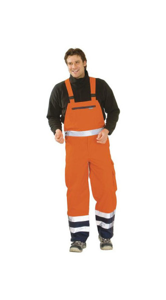Planam Warnschutz Regenlatzhose, orange/marine, Größe L, 2066052