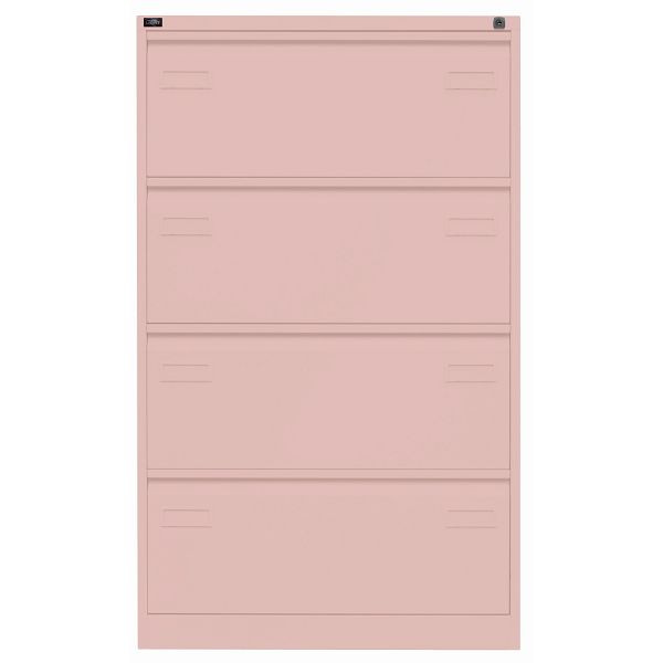 Bisley LIGHT Hängeregistraturschrank LIGHT, doppelbahnig, 4 HR-Schubladen, 620 pastellpink, CDF4620