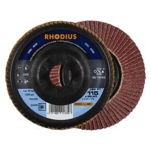 Rhodius PROline LSA P1 Lamellenschleifscheibe, Durchmesser [mm]: 115, Bohrung [mm]: 22.23, VE: 10 Stück, 202481