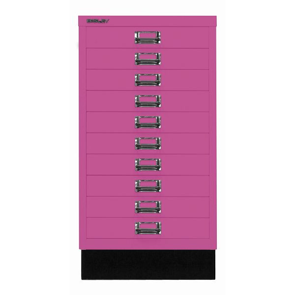 Bisley MultiDrawer™, Inkl. Sockel, DIN A3, 10 Schubladen, 681 fuchsia, L29A310S681