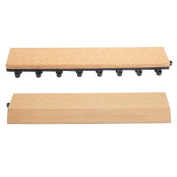 Vorschau: Mendler 2er-Set Abschlussleiste für WPC Bodenfliese Rhone, Abschlussprofil, Holzoptik Terrasse, teak gerade mit Haken, 65091 Vorschau: Mendler 2er-Set Abschlussleiste für WPC Bodenfliese Rhone, Abschlussprofil, Holzoptik Terrasse, teak gerade mit Haken, 65091