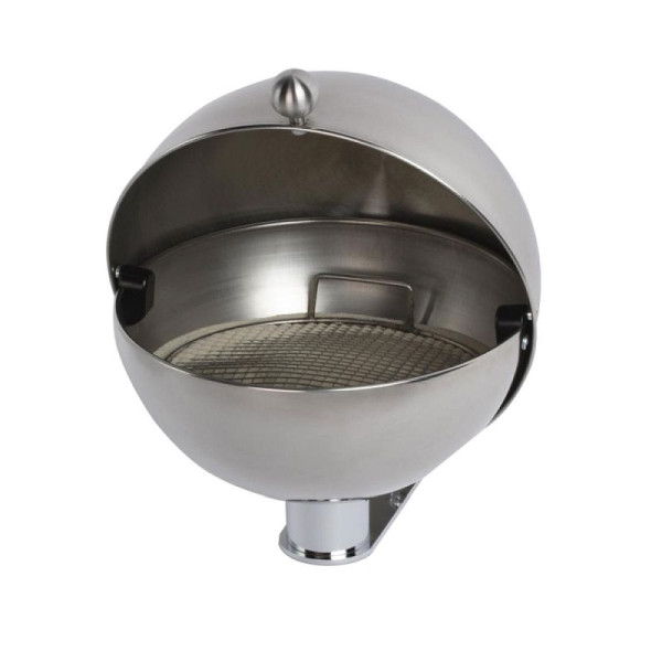 Stein HGS Zigarettenascher -Cubo Julio- 5 Liter aus Edelstahl, zur Wandbefestigung, 16017