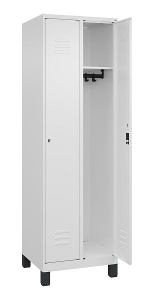 C+P Spind Classic PLUS, Füße, 2 Abteile, 1950x600x500mm, 9016/9016, 080010-20 S10028
