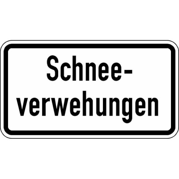 Stein HGS Winterschild/Verkehrszeichen Schneeverwehungen Nr. 2012, 231x420mm /RA2/Flachform 2mm, 2012-121