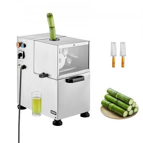 VEVOR 800W Zuckerrohr-Entsafter, 300 kg/h, 4 Edelstahlwalzen, Saftmaschine (55x38x52 cm), DDSYGZZZJ800ZJEH8001V2
